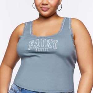 Plus Size Fairy Graphic Tank Top