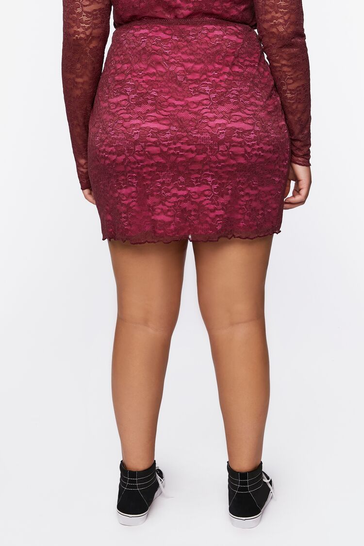 Plus Size Lace Mini Skirt - Image 4