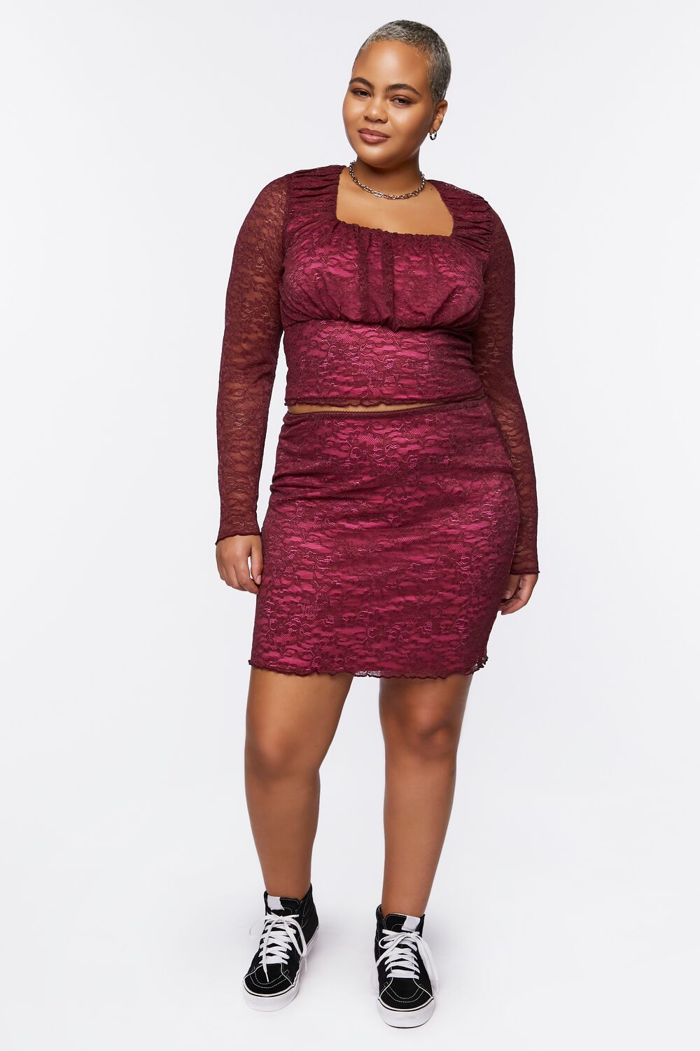 Plus Size Lace Mini Skirt - Image 5