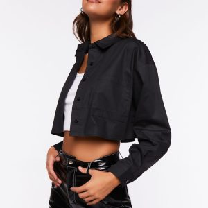 Cropped Drop-Sleeve Shirt
