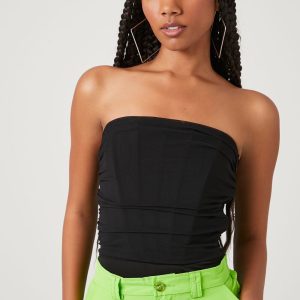 Mesh Corset Tube Bodysuit