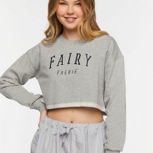 Fairy Cropped Graphic Pullover