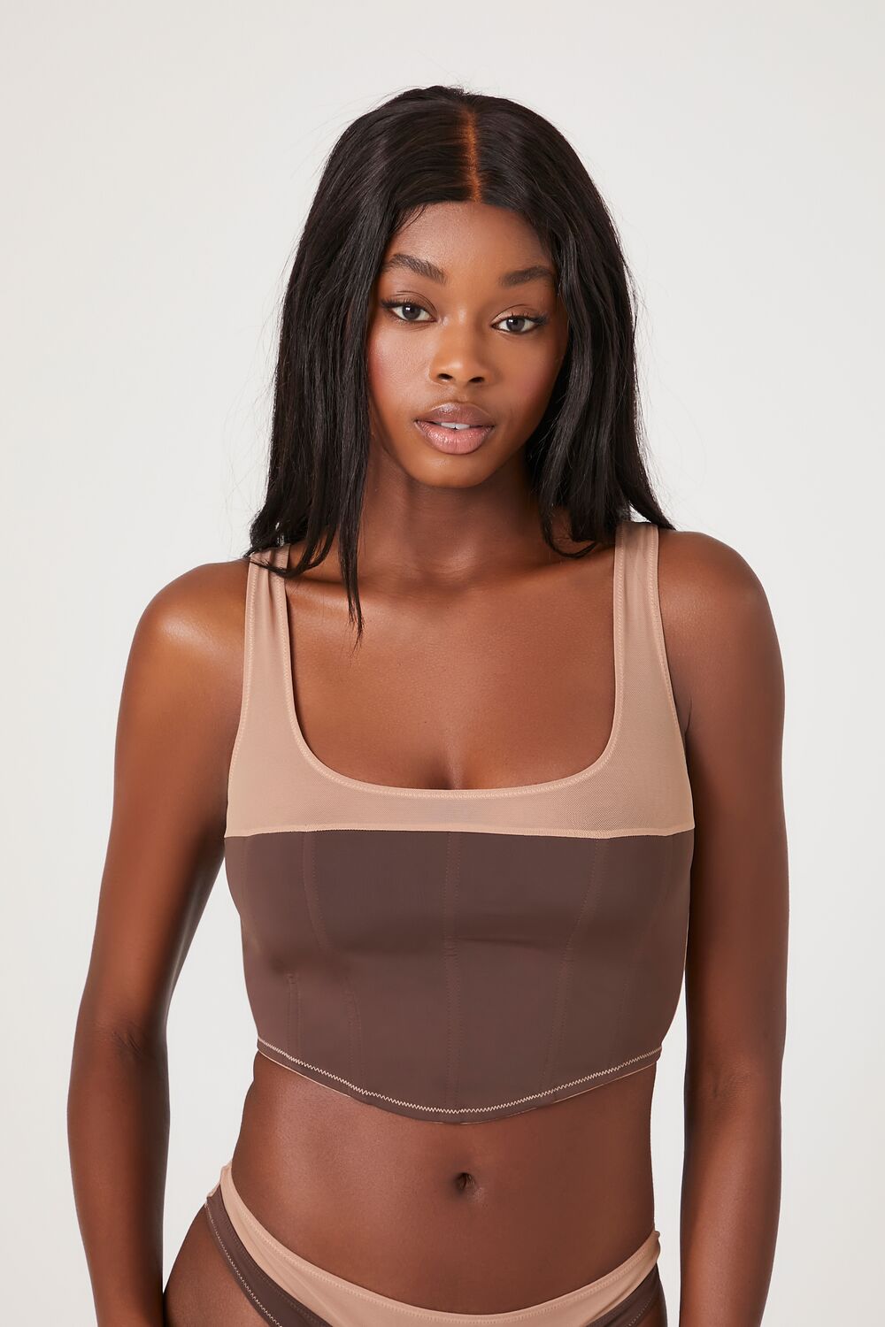 Colorblock Lingerie Corset Bralette