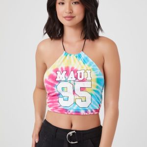 Tie-Dye Maui 95 Graphic Halter Top