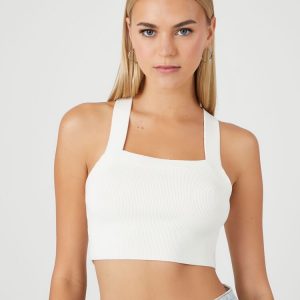 Sweater-Knit Crisscross Tank Top