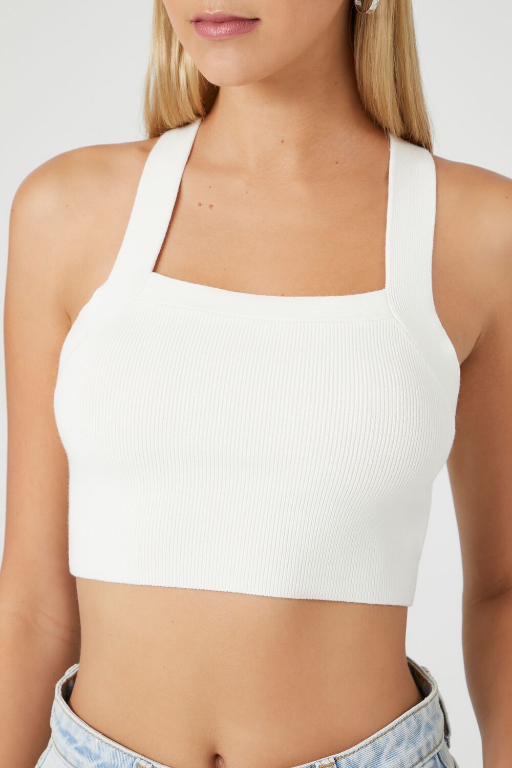 Sweater-Knit Crisscross Tank Top - Image 5