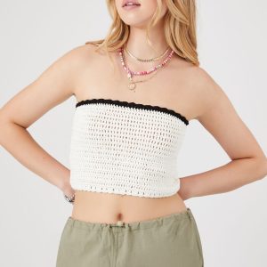 Sweater-Knit Cropped Tube Top
