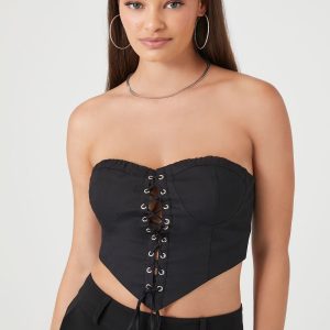 Lace-Up Bustier Tube Top