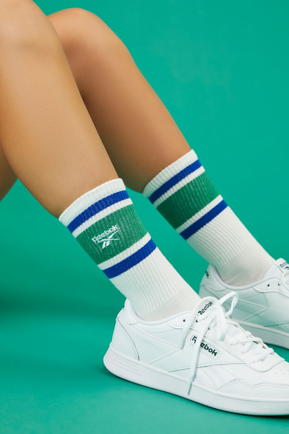 Reebok Varsity-Striped Crew Socks - Image 3