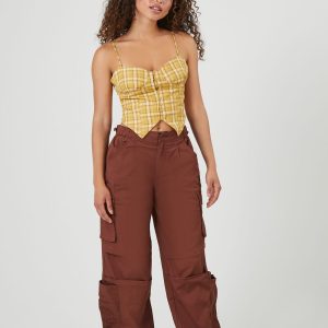 Wide-Leg Cargo Parachute Pants