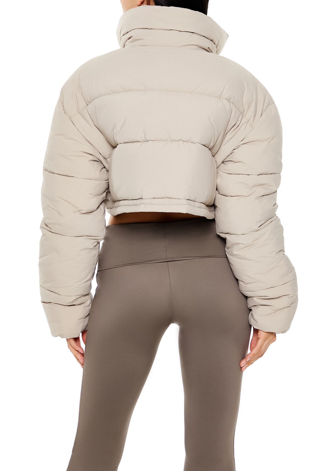 Cropped Puffer Jacket - Image 10