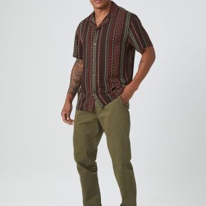 Twill Mid-Rise Slim-Fit Pants