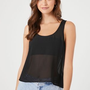 Chiffon Scoop Tank Top