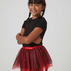 Girls Devil Skirt & Horns Costume Set (Kids)