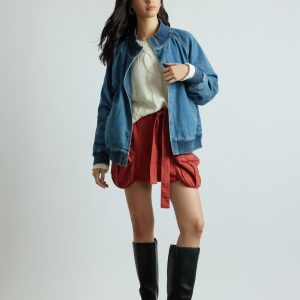 Twill Utility Cargo Mini Skirt