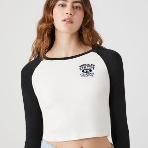 Cropped New York Raglan Tee