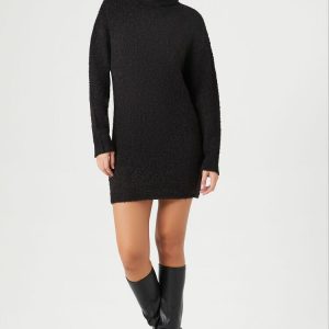 Turtleneck Mini Sweater Dress