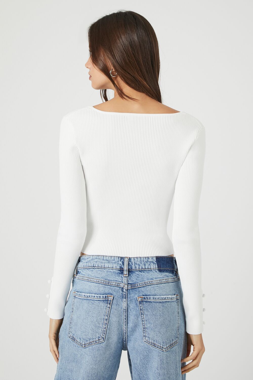 Sweater-Knit Scoop-Neck Crop Top - Image 3