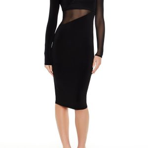 Mesh Combo Bodycon Dress
