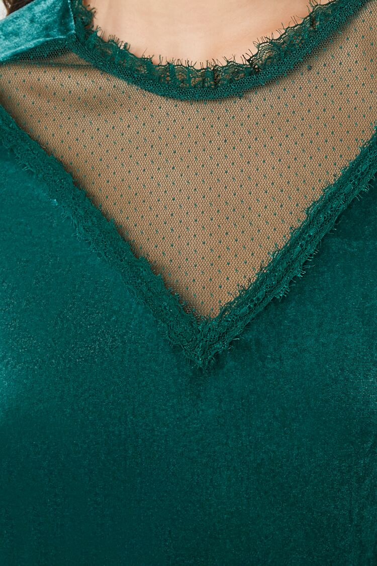 Sheer Lace Velvet Top - Image 10