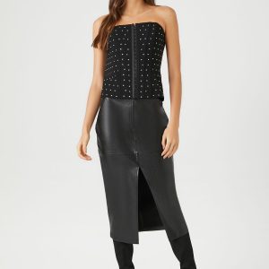 Rhinestone Corset Tube Top