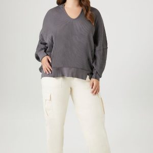 Plus Size Drawstring-Hem Cargo Pants