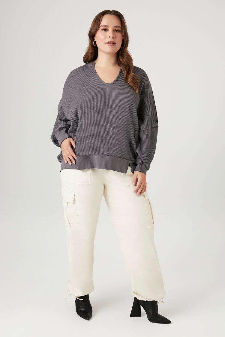 Plus Size Drawstring-Hem Cargo Pants
