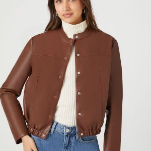Faux Leather Moto Jacket