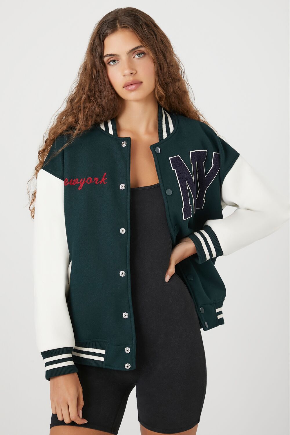 New York Varsity Letterman Bomber Jacket - Image 5