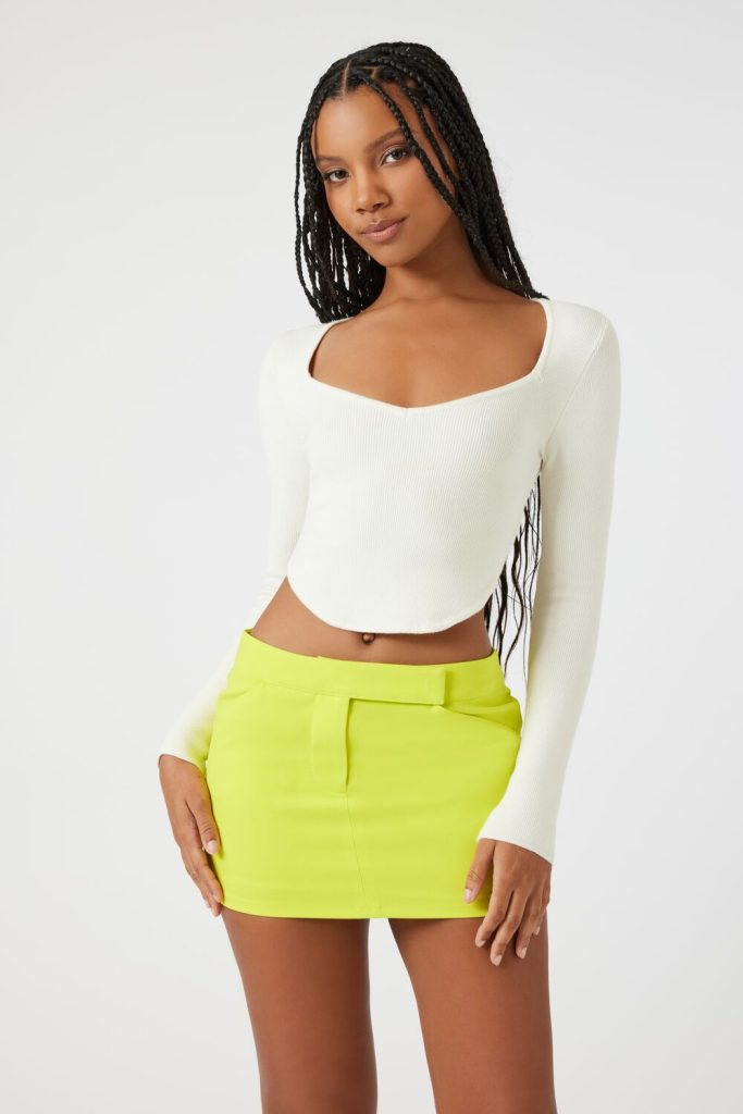 Sweater-Knit Crop Top