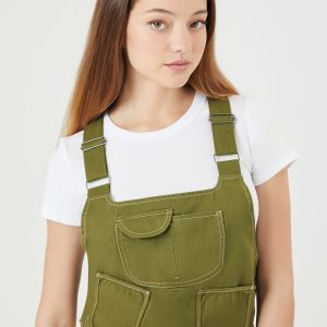 Twill Overall Crop Top