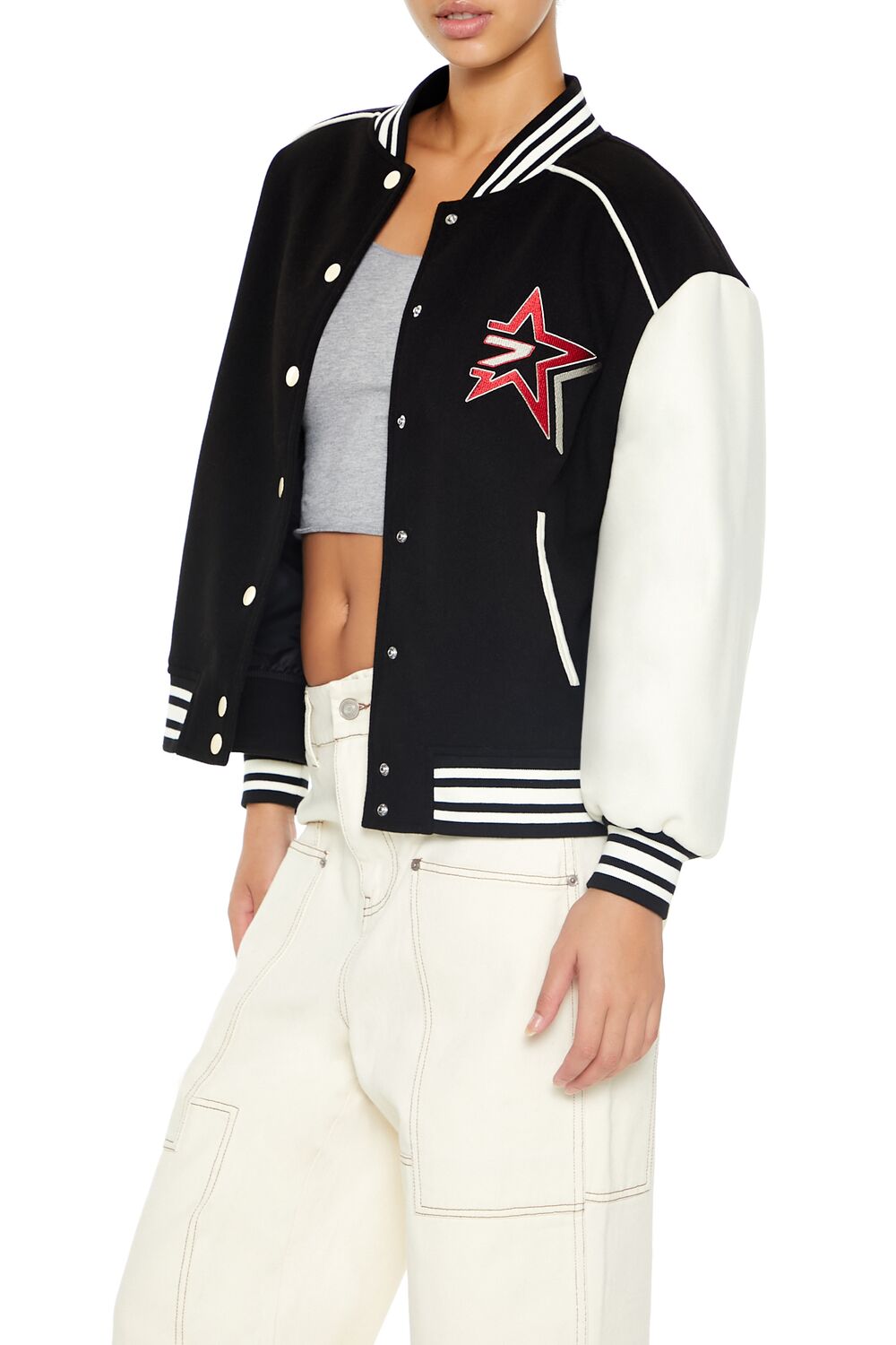 Star Girl Varsity Letterman Jacket - Image 4
