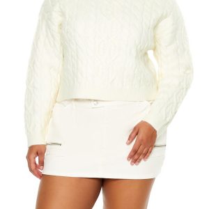 Plus Size Cable Knit Sweater