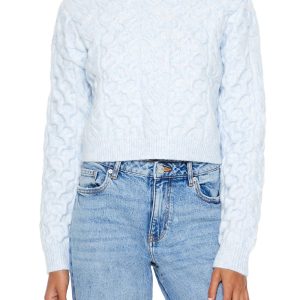 Honeycomb Knit Cropped Sweater