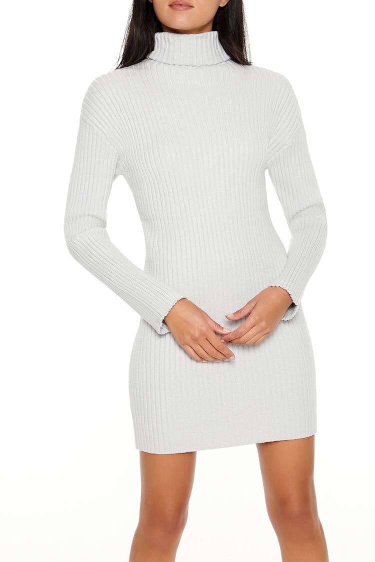 Turtleneck Mini Sweater Dress - Image 2
