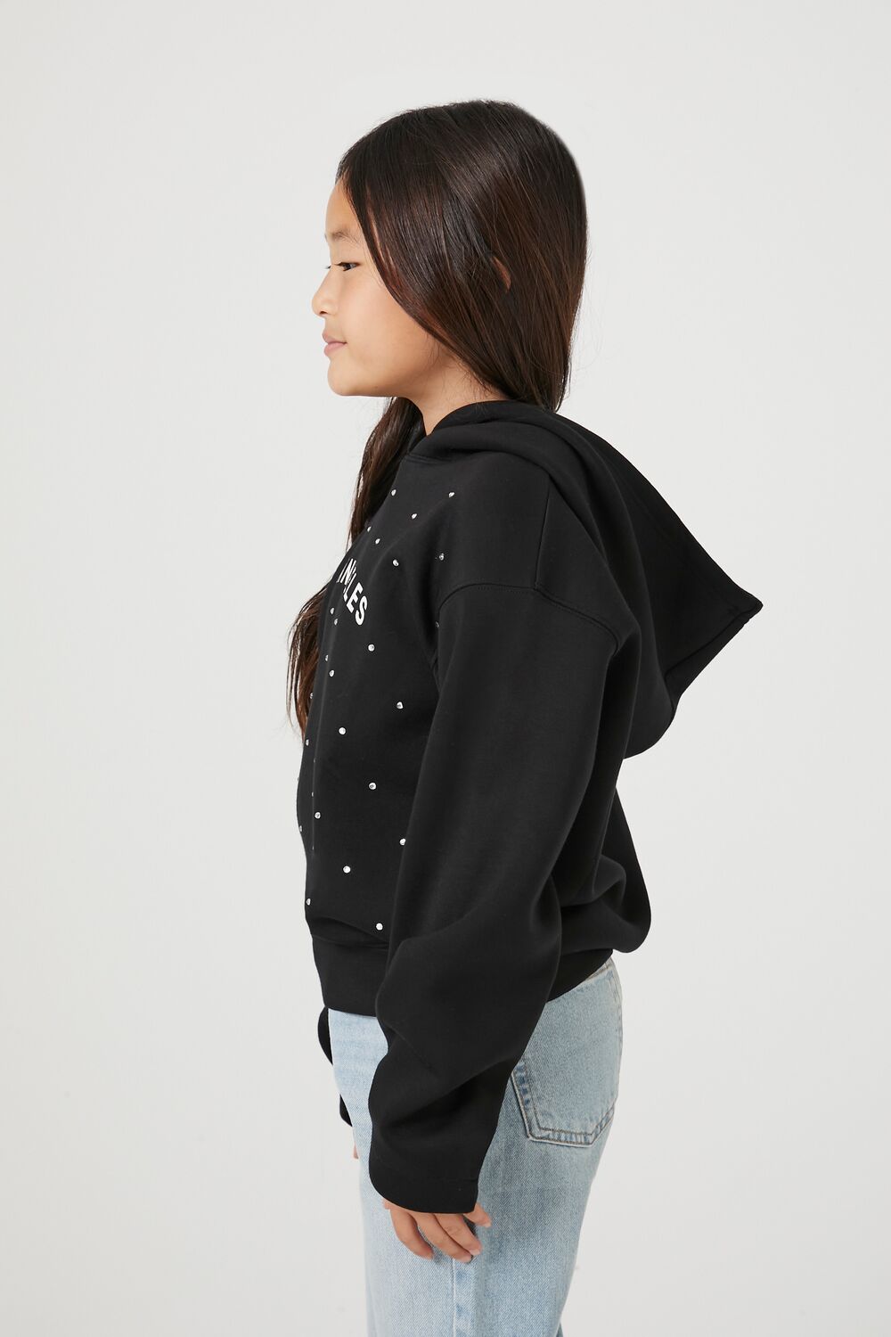 Girls Rhinestone Los Angeles Hoodie (Kids) - Image 2