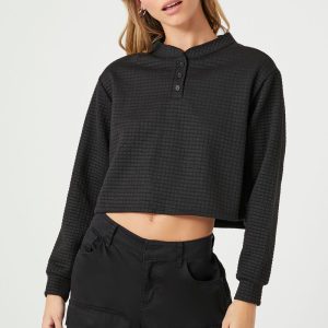 Waffle Knit Crop Top