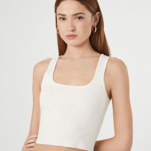 Sweater-Knit Cutout Tank Top