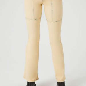 Bleach Wash Flare Jeans