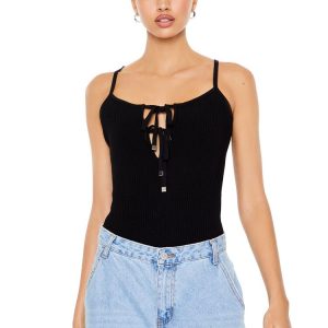 Sweater-Knit Cami Bodysuit