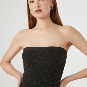Glitter Knit Tube Bodysuit