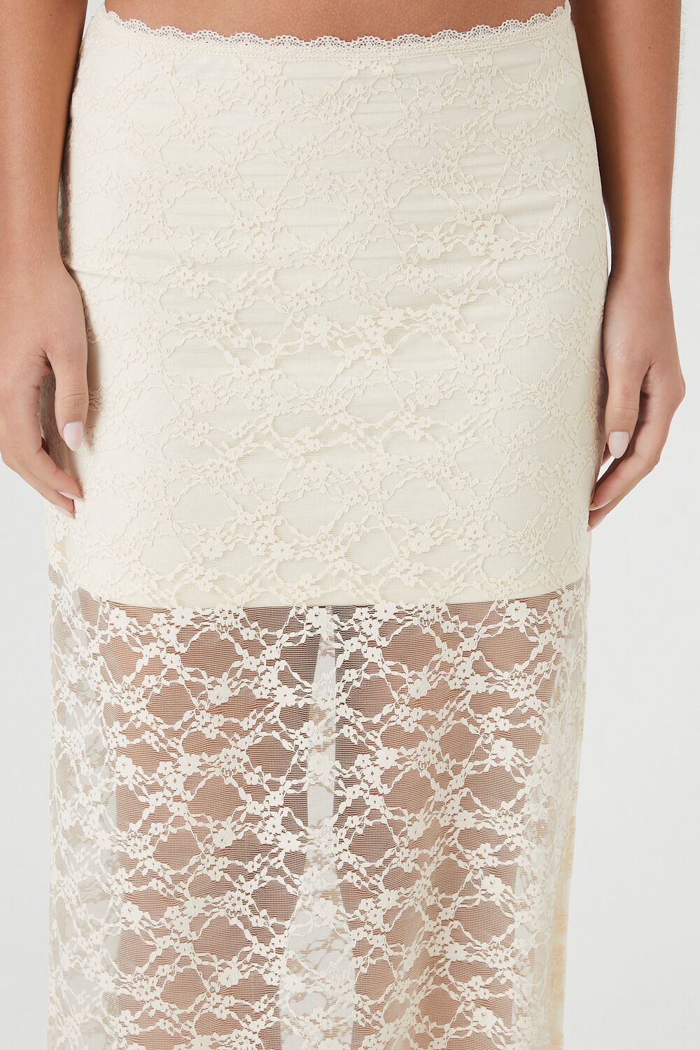 Lace Column Maxi Slit Skirt - Image 5