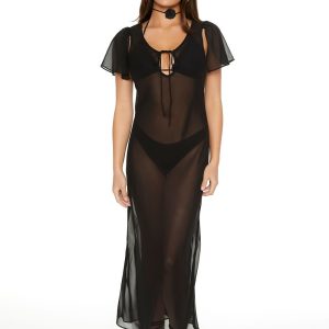 Sheer Chiffon Maxi Dress