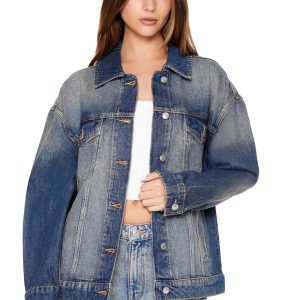 Stone Wash Denim Trucker Jacket
