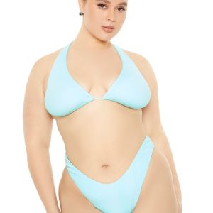 Plus Size Seamless High-Leg Bikini Bottoms