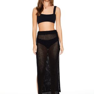 Sheer Crochet Maxi Skirt