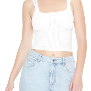 Sweater-Knit Cropped Cami