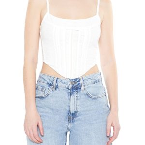 Floral Eyelet Bow Cami