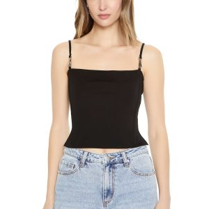 Cropped Zip-Back Cami