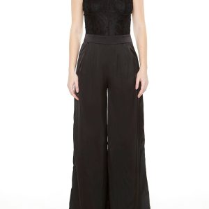 Satin & Lace Bustier Jumpsuit